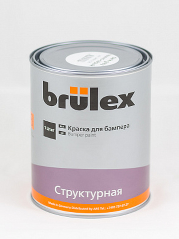 Краска Brulex для бампера, структурная, черная, 1 л